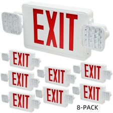Red Letter Emergency Exit Sign Lights With Two Adjustable Heads Ac 120-277v Ul