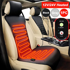 Pu Leather Heated Car Front Seat Cover Cushion Protector Seat Heater Warmer Pad