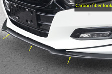 For Honda Accord 2018-2021 Carbon Fiber Front Bumper Lip Protector Cover Trim 3p