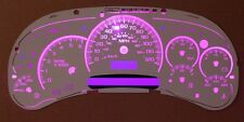 Gm Chevy White Cluster Face Overlay Temp Gauge Purple 12v Led Dimmable 03 04 05