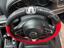 Mickey Mouse Disney Car Truck Steering Wheel Cover Redblack Fabric Classic