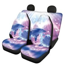 4 Pack Full Set Car Colored Seat Covers For Suv Truck Rainbow Colorful