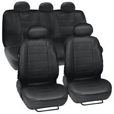 Prosyn Black Leather Auto Seat Covers For Honda Civic Sedan Coupe Full Set