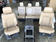 2011-2016 Ford F250 Lariat Tan Leather Frontrear Seats Wconsole Driver 11 12