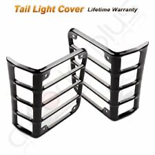 Tail Light Guards Covers Steel Metal Black Rear For 07-16 Jeep Wrangler Jk New