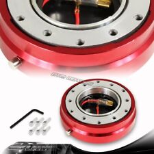 1 Red 6-hole Steering Wheel Short Quick Release Hub Adapter Kit Universal