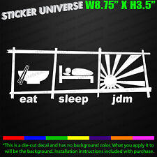 Eat Sleep Jdm Rising Sun Funny Car Window Decal Bumper Sticker Turbo Drift 0657