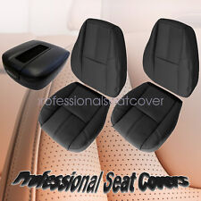 For 2007-2014 Chevy Tahoe Suburban Front Bottom Top Leather Seat Cover Black