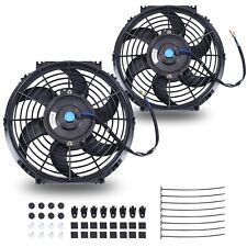 2x 7 Universal Slim Fan Push Pull Electric Radiator 12v Cooling Fan Mount Kit
