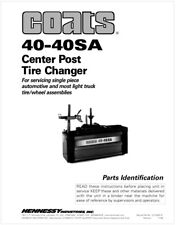Coats 40-40sa Tire Changer Parts Instruction Manual On Cdrom