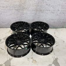 Set Of 4 20 Staggered Black Wheels Rims 5x120 For Bmw 3 4 5 Series
