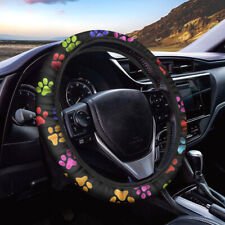 For U Designs Colorful Paws Steering Wheel Cover Neoprene Women Auto Car Wrap