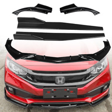 For Honda Civic Sedan 16-21 Front Bumper Lip Side Skirt Rear Bumper Lip