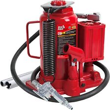 Big Red Pneumatic Air Hydraulic Bottle Jack With Manual Hand Pump 20 Ton Red