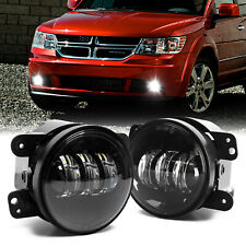 Pair 4 Inch Round Led Fog Lights Bumper Driving Lamp For Dodge Journey 2009-2018