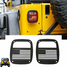Metal Tail Light Guards Covers Fit Jeep Wrangler Tj 1997-2006 Accessories Usflag