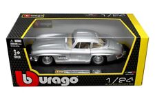 Bburago 1954 54 Mercedes Benz 300 Sl Gullwing 124 Diecast Silver 18-22023 Sil