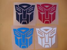 Set Four 4 Transformers Optimus Prime Autobot Decals Stickers Wht Red Blck Blue
