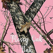 Mossy Oak Pink Vinyl Wrap Air Release Matte Finish 12x12