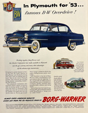 Plymouth Chrysler - Borg-warner B-w Overdrive Transmission 1953 Vintage Print Ad