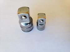 Snap-on Tools Usa 2 Piece New Drive Chrome Adapter Extension Socket Lot Set