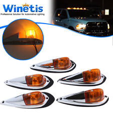 5 Amber Cab Roof Clearance Marker Light For 72-93 Dodge Ram 1500 Truck Teardrop