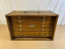Vintage Union 8 Drawer Wooden Machinist Tool Box