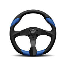 Momo Steering Wheel Quark 350mm Blackblue Polyurethane Black Spoke