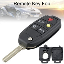 5 Buttons Flip Remote Car Key Case Fob Auto Key Shell Replacement Fit For Volvo
