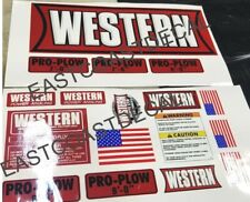 Western Snow Plow Blade Frame Decal Replacement 14 Piece Kit New For Any Size
