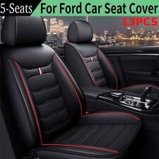 For Ford Car 125 Seat Covers Full Set Pu Leather Front Rear Protector Pads Mat