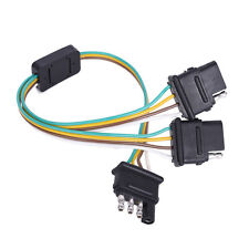 Mictuning 2 Way 4pin Y-splitter Trailer Light Wiring Adapter Connector Tow Cable