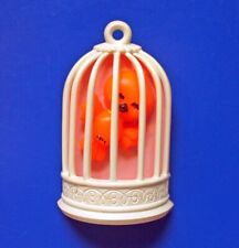 Avon Pin Vintage Bobbin Robin Bird In Cage 1975 Brooch Mini Dollhouse Figurine