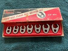Snap-on 7 Piece Crowfoot Flare Nut Wrench Set 38 - 34. Great Condition