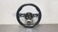 17 2017 Porsche Cayenne Oem Steering Wheel Black Leather - See Images