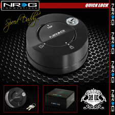 Nrg Thin Steering Wheel Short 6-hole Quick Release Lockkey Adaptor Shiny Black