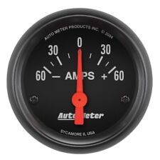 Auto Meter 2644 2-116 Z-series Electric Ammeter Gauge 60-0-60 Amps