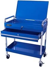 Rolling Heavy Duty Metal Cart 1 Drawer Service Garage Industrial Blue Bl06030341