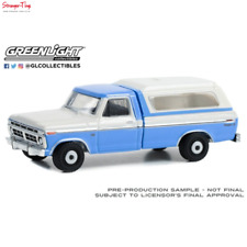 Greenlight Blue Collar 1975 Ford F-100 Ranger Xlt With Camper Shell Wind