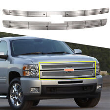 Fits 2007-2013 Chevy Silverado 1500 Polished Billet Grille Combo Grill Insert