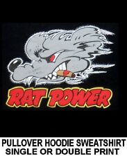 Rat Power Big Block Motor Engine Cigar Hot Rat Rod Outlaw Race Hoodie Sweatshirt