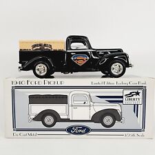 Liberty 1940 Ford Pickup Super Bell Axle Co 125 Die Cast Locking Coin Bank-nib