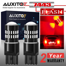 Auxito 48smd Led 7443 Red Strobe Brake Light Bulbblinking Flash Legal Alert