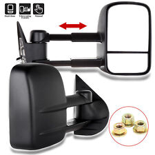 Manual Towing Mirrors Pair For 2007-13 Chevy Silverado 1500 2500 3500 Truck