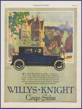 Vintage 1923 Willys Knight Coupe Sedan Car Automobile Ephemera Print Ad