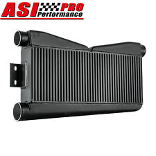 Universal Twin Turbo Intercooler 24x9x3.5inch Bar Plate Custom 2 In1 Out