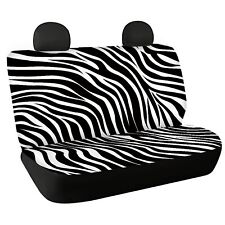 Zebra Stripes Print Auto Rear Bench Seat Protector Car Back Seat Covers Set Of 2
