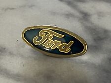 Vintage Ford Motor Co Logo Emblem Advertising Gold Tone Enamel Lapel Pin Vtg