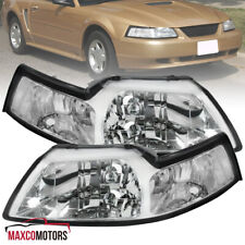 Headlights Fits 1999-2004 Ford Mustang Replacement Head Lamps Leftright