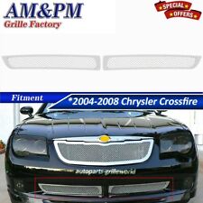 Fits 2004-08 Chrysler Crossfire Stainless Grill Bumper Mesh Grille Insert Chrome